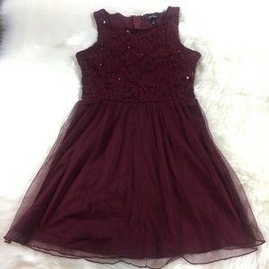 Speechless maroon cocktail party dress